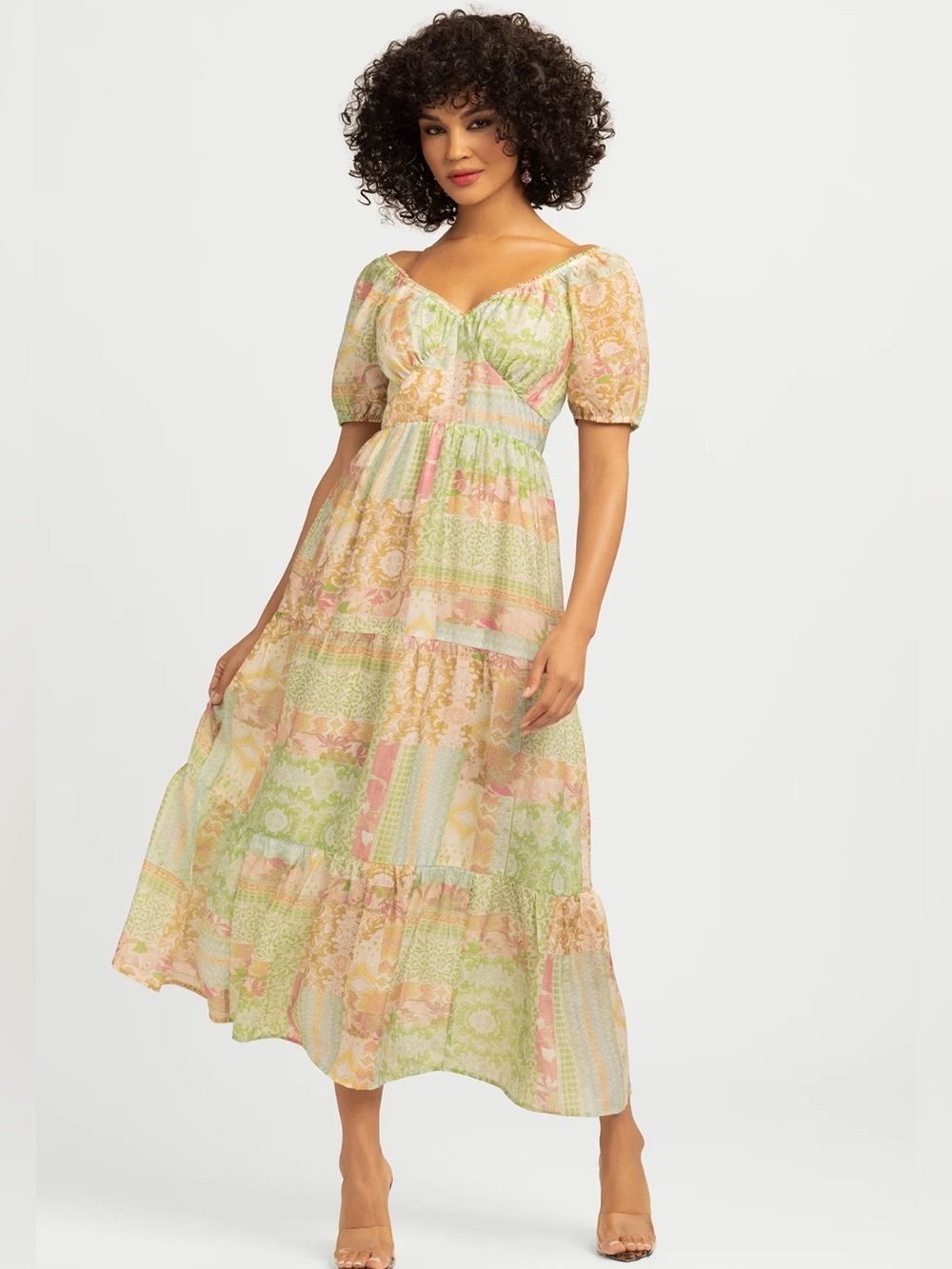 Jessica Simpson Emory Tiered Maxi Dress